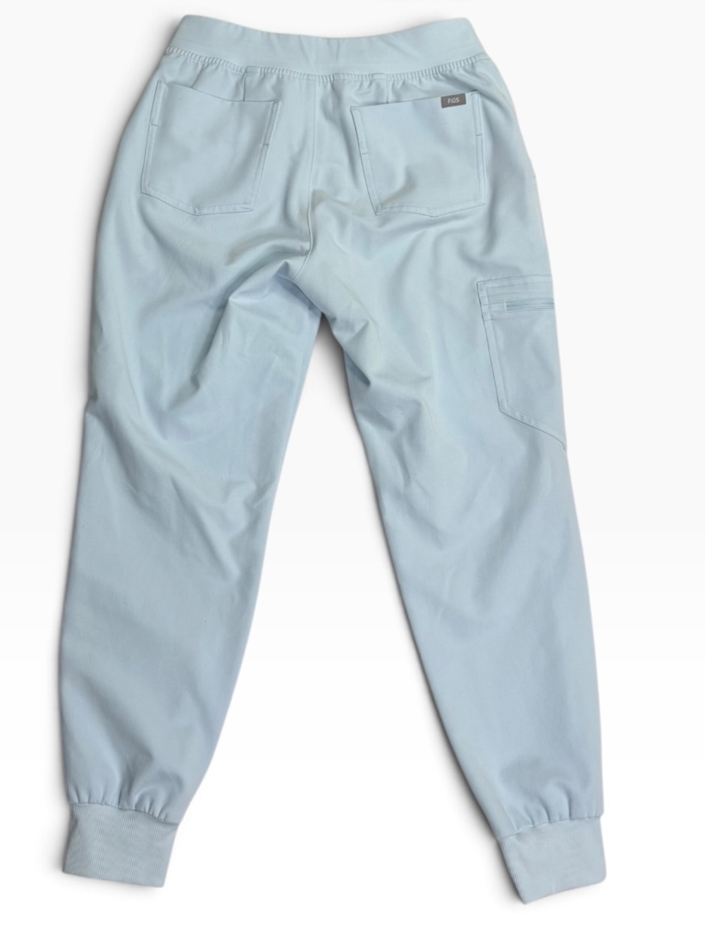 FIGS Zamora Jogger Scrub Pants Open Skies Blue Neon Drawstring S/P 1000208 - Picture 2 of 9